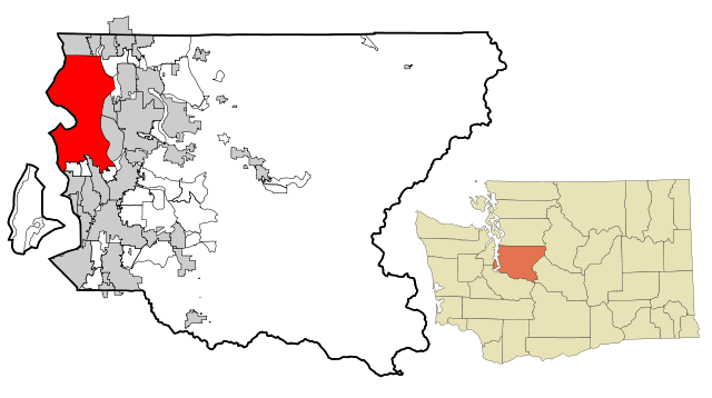 Image:King County Washington Incorporated and Unincorporated areas Seattle Highlighted.svg