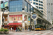 Westlake Center, a Downtown mall and southern terminus of the Seattle Center Monorail