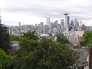 Seattle Center, as seen looking south from Kerry Park, hosts a number of Seattle's cultural events.