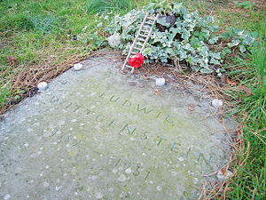 The grave of Ludwig Wittgenstein, at the Parish of the Ascension Burial Ground in Cambridge 52°13′02″N 0°05′59″E﻿ / ﻿52.217094, 0.099828