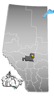 Location of Edmonton within census division number 11, Alberta, Canada.