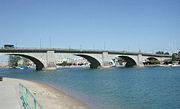 The rebuilt London Bridge in Lake Havasu City, Arizona