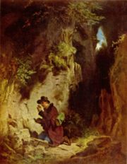 The geologist, 19th century painting by Carl Spitzweg.