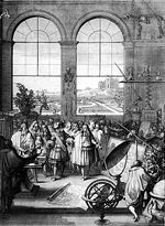 Louis XIV visiting the Académie des sciences in 1671.