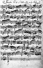 Violin Sonata No. 1 in G minor (BWV 1001) in Bach's handwriting
