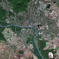 Bratislava seen from Spot Satellite