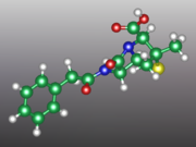 3D-model of benzylpenicillin.