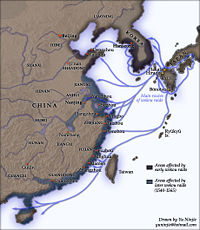 16th century Japanese pirate raids.
