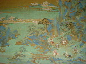 Emperor Minghuang's Journey to Sichuan, a Ming Dynasty painting after Qiu Ying (1494-1552).