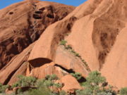 Uluru rock formations.