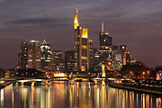 Skyline of Frankfurt at night