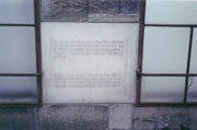 A contemporary plaque commemorating the location of the Sarajevo Assassination