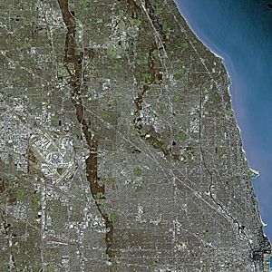 Northern Chicago seen from Spot satellite
