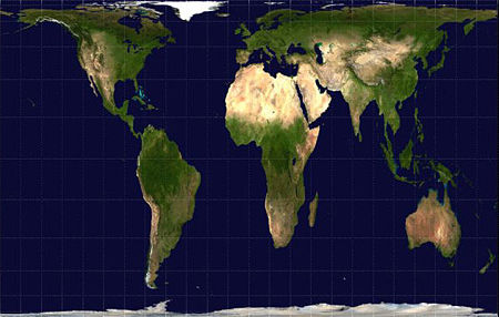 Gall-Peters projection of the Earth