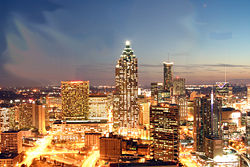 Downtown Atlanta seen from Bank of America Plaza.