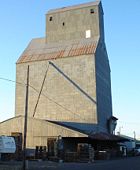 A grain elevator in Halsey storing grass seed, one of the state's largest crops.