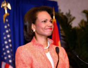 Rice, in a July, 2005 press conference, announces that North Korea has agreed to return to the Six Party Talks.