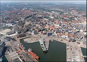 Århus inner city in 1998.