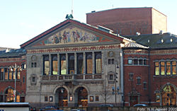 Frontal view of the Aarhus Theatre.