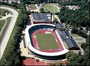 Aerial photo of the Atletion Stadium.