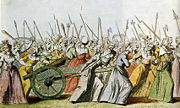 Engraving of the Women's March on Versailles, October 5, 1789
