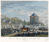 The return of the royal family to Paris on June 25th, 1791, colored copperplate after a drawing of Jean-Louis Prieur