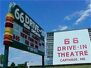 Renovated Route 66 Drive-InMovie Theatre in Carthage, MO.