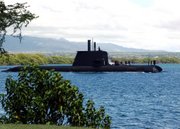 The Adelaide-built Collins class submarine HMAS Rankin (SSG 78)
