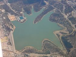Aerial view of Happy Valley Reservoir in early 2007