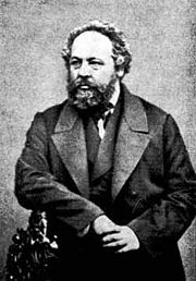 Collectivist anarchist Mikhail Bakunin opposed the Marxist aim of dictatorship of the proletariat in favour of universal rebellion, and allied himself with the anti-authoritarians in the First International before his expulsion by the Marxists.