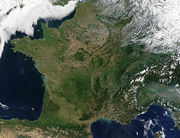 Satellite picture of metropolitan France, August 2002