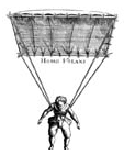 Faust Vrančić's design for one of the first parachutes in 1595.