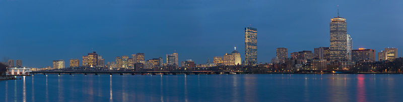 Boston skyline from the north side of the Charles River.