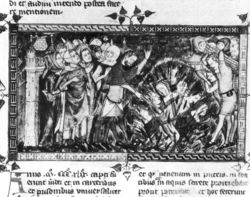 The burning of Jews in 1349 (from a European chronicle written on the Black Death between 1349 and 1352)