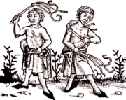 Flagellants practiced self-flogging (whipping of oneself) to atone for sins. The movement became popular after general disillusionment with the church's reaction to the Black Death
