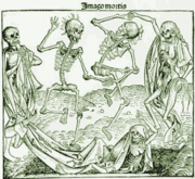 Inspired by Black Death, Danse Macabre is an allegory on the universality of death and a common painting motif in late-medieval periods