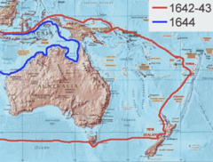 Tasman's routes