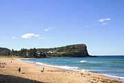 Avalon Beach in Sydney's north. Sydney's hot weather in summer makes its beaches very popular.