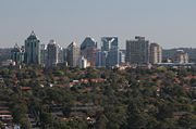 Chatswood's high-rise commercial district.