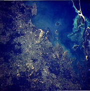 Satellite Image of Brisbane Metropolitan Area from Space-station