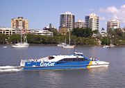 CityCat catamaran ferry on the Brisbane River.