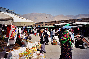 A bazaar in Panjakent