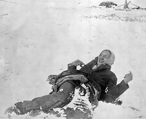 Miniconjou Chief Big Foot lies dead in the snow. 1891