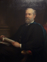 Portrait of Thomas Spencer Baynes, editor of the 9th edition. Painted in 1888, it now hangs in the Senate Room of the University of St. Andrews in Scotland.