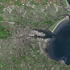 Dublin seen from Spot satellite