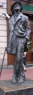 Statue of James Joyce on North Earl Street, Dublin.