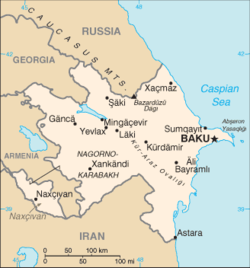 The Map of Azerbaijan.