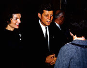 John and Jackie Kennedy campaigning in Appleton, Wisconsin, March 1960