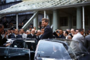 President Kennedy in motorcade in Ireland on June 27, 1963