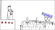An xkcd strip entitled "Wikipedian Protester."